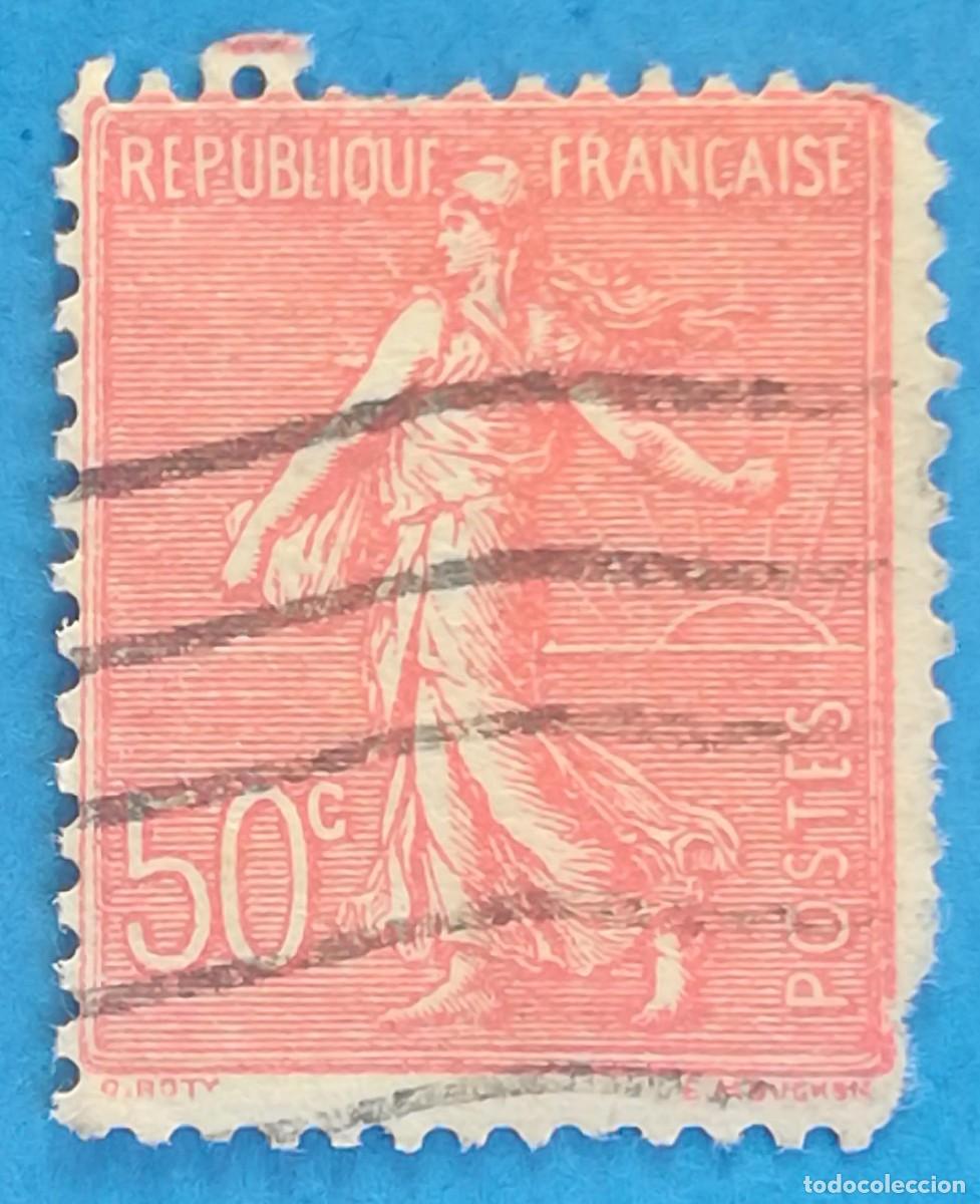 Sellos: Rep&uacute;blica Francesa.. La Sembradora (Oscar Roty). 50 c.