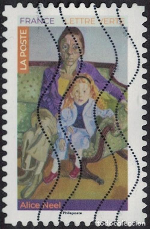 Sellos: Francia 2026 Oblit&eacute;r&eacute; Used Maman dans l'Art Linda Nochlin et Daisy de Alice Neel Y&T FR 2716