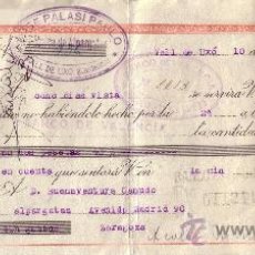 Sellos: ESPAÑA. VALL DE UXÓ (CASTELLÓN). 1941. LETRA DE CAMBIO REINTEGRADA CON FISCAL. MUY BONITA.. Lote 24588169