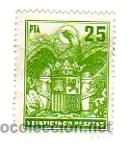 Briefmarken: POLIZA 25 PESETAS (PTA), F.N.M.T., 27 X 34 MM.