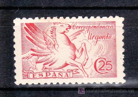 Sellos: espa&ntilde;a  952 con charnela, pegaso - Foto 1