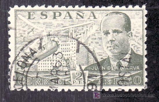 Sellos: espa&ntilde;a  945 usada, juan de la cierva - Foto 1
