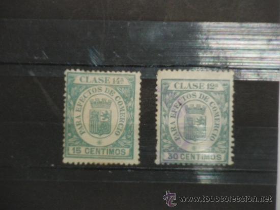 Sellos: FISCALES PARA EFECTOS DE COMERCIO. 2 VALORES. TIMBRES. - Foto 1