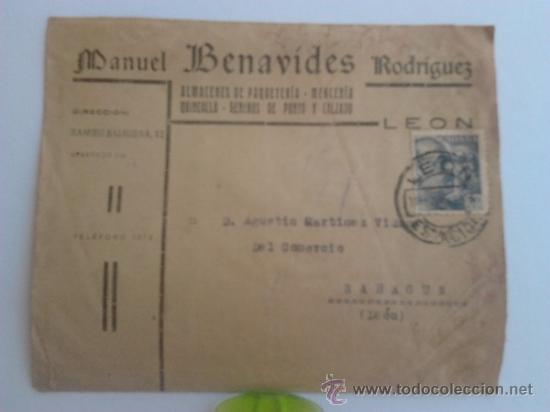 Sellos: carta con publicidad de Leon - Foto 1