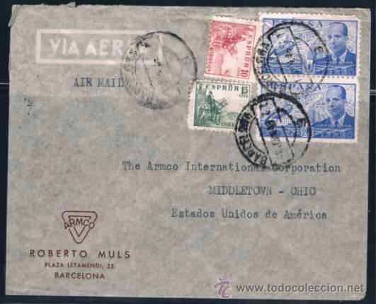 Sellos: 1946  BARCELONA A EEUU - Foto 1