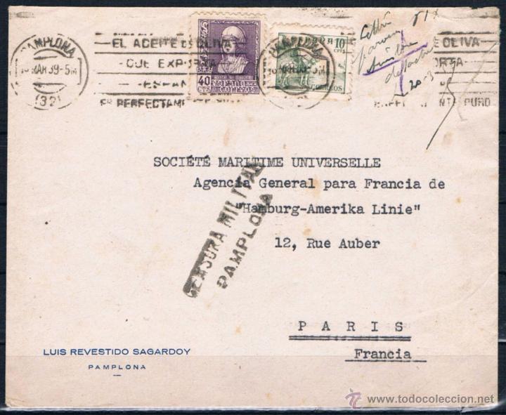 Sellos: 1939.- PAMPLONA A PARIS - Foto 1
