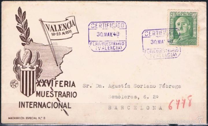 Sellos: 1948.-  VALENCIA A BARCELONA - Foto 1