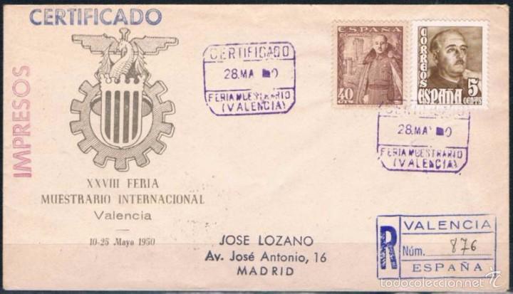 Sellos: 1950.- VALENCIA A  MADRID - Foto 1