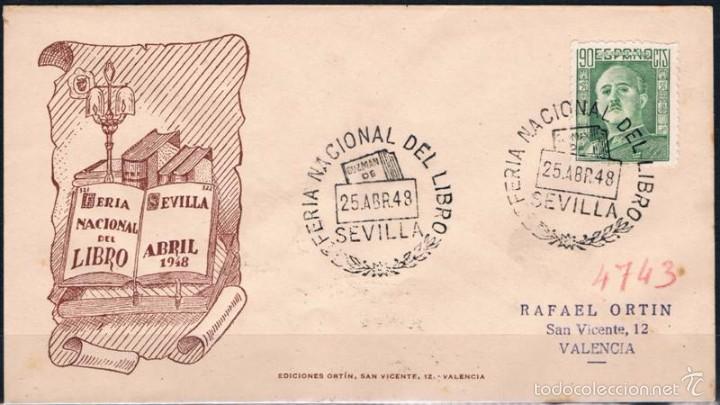 Sellos: 1948.-  SEVILLA A VALENCIA - Foto 1