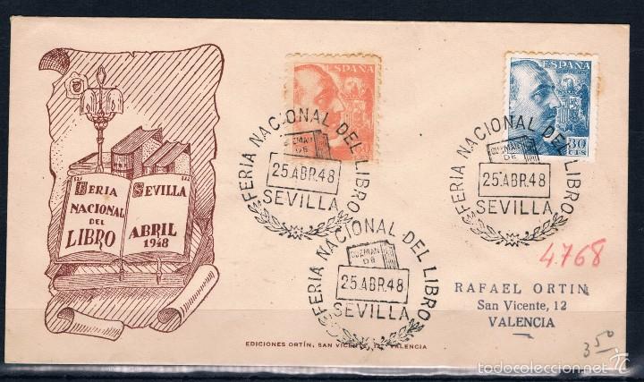 Sellos: 1948.- SEVILLA A VALENCIA - Foto 1