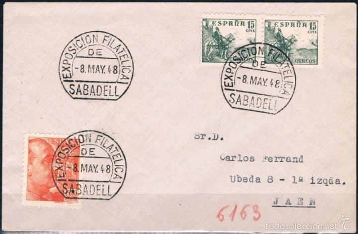 Sellos: 1948.-  SABADELL A JA&Eacute;N - Foto 1
