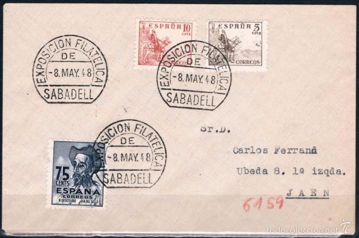 Sellos: 1948.-  SABADELL A JA&Eacute;N - Foto 1