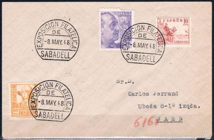 Sellos: 1948.-  SABADELL A JA&Eacute;N - Foto 1