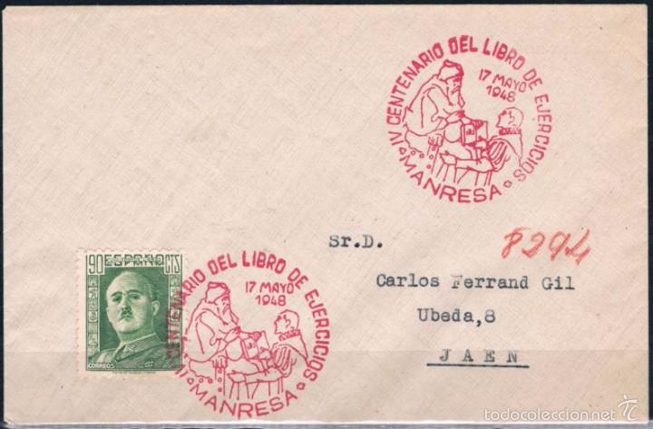 Sellos: 1948.-  MANRESA A JA&Eacute;N - Foto 1