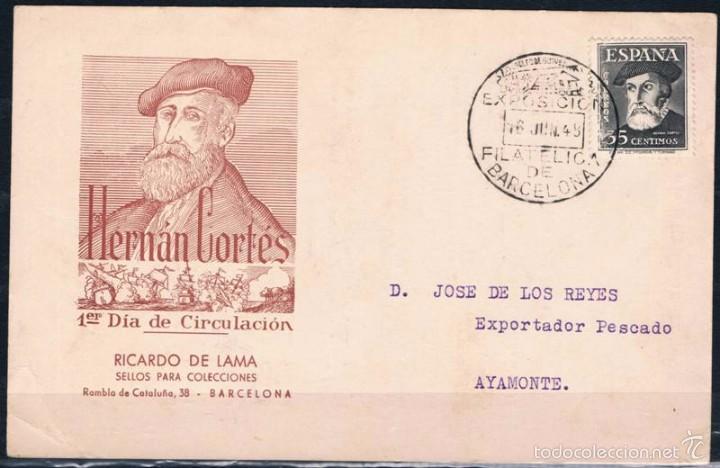 Sellos: 1948.-  BARCELONA A AYAMONTE - Foto 1