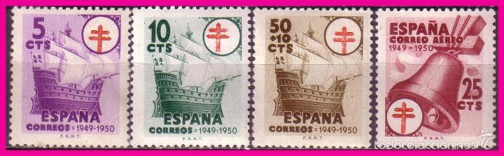 Sellos: 1949 Protuberculosos, EDIFIL n&ordm; 1066 a 1069 * - Foto 1