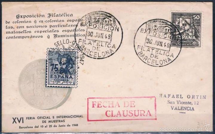 Sellos: 1948.-  BARCELONA A JA&Eacute;N - Foto 1