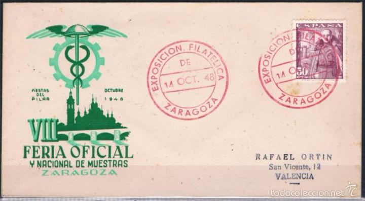 Sellos: 1948.- ZARAGOZA A VALENCIA - Foto 1