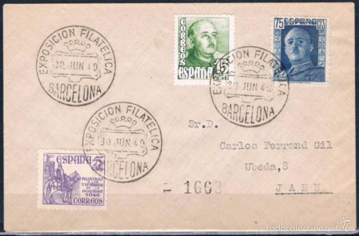 Sellos: 1949.- BARCELONA A JA&Eacute;N - Foto 1