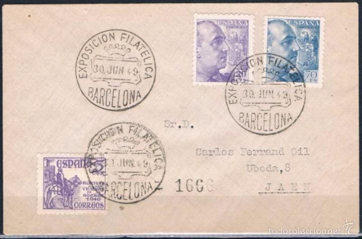 Sellos: 1949.-  BARCELONA A JA&Eacute;N - Foto 1