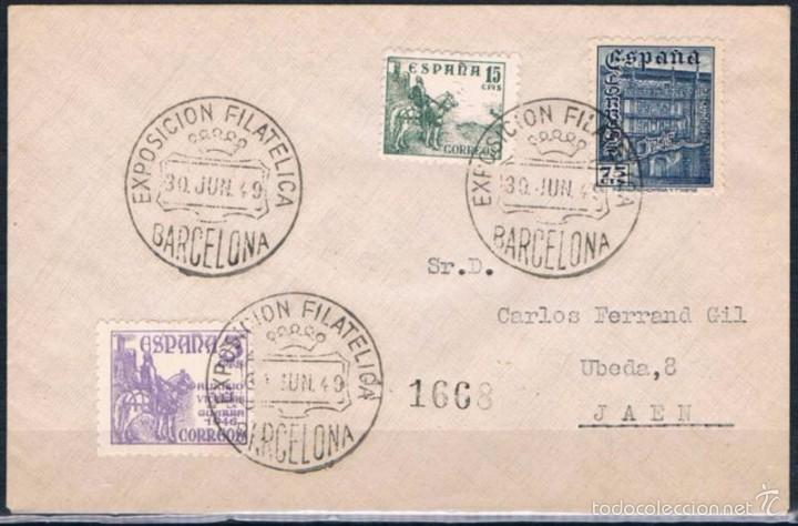 Sellos: 1949.-  BARCELONA A JA&Eacute;N - Foto 1