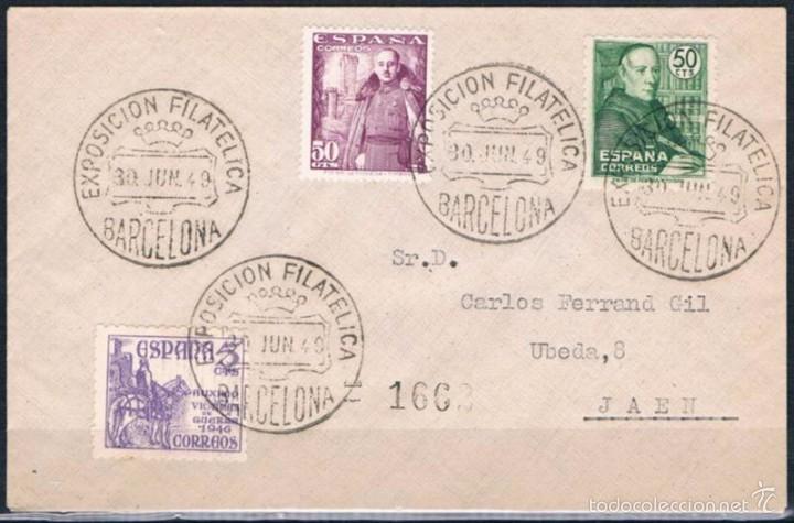 Sellos: 1949.- JA&Eacute;N A BARCELONA - Foto 1