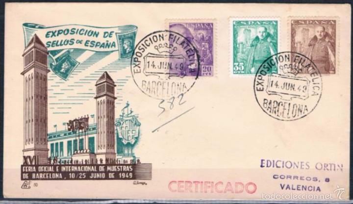 Sellos: 1949.-  BARCELONA A VALENCIA - Foto 1