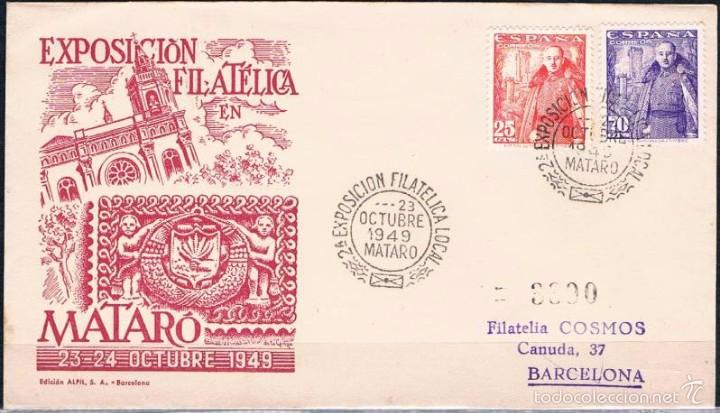 Sellos: 1949.- MATAR&Oacute; (BARCELONA) - Foto 1