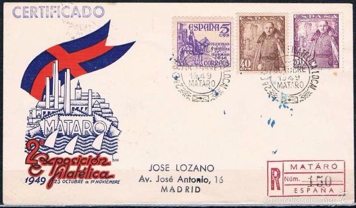 Sellos: 1949.-  MADRID A MATAR&Oacute; (BARCELONA) - Foto 1