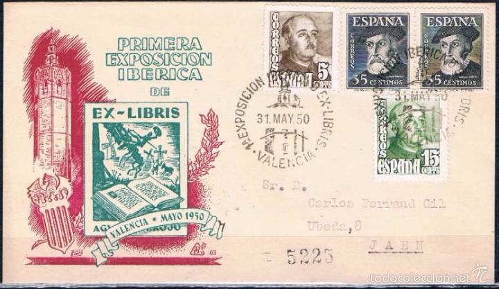 Sellos: 1950.-  VALENCIA A JA&Eacute;N - Foto 1