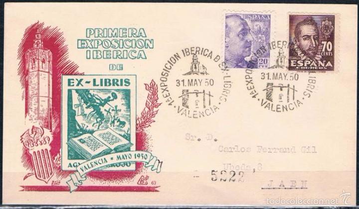 Sellos: 1950.- VALENCIA A JA&Eacute;N - Foto 1