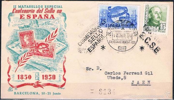 Sellos: 1950.-  BARCELONA A JA&Eacute;N - Foto 1