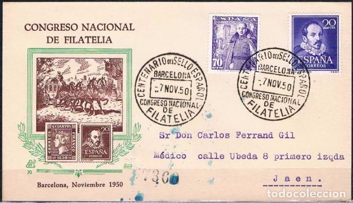 Sellos: 1950.-  BARCELONA A JA&Eacute;N - Foto 1