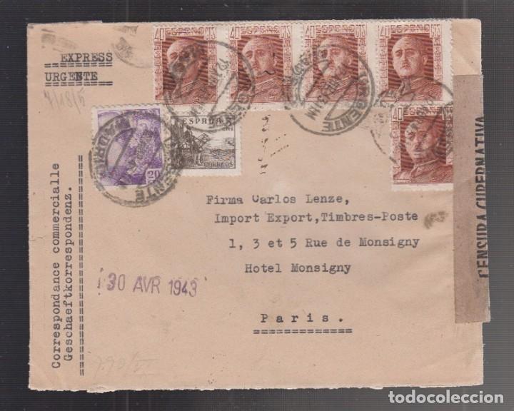 Sellos: 1943.- MADRID A PAR&Iacute;S (FRANCIA) - Foto 1