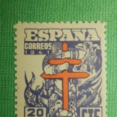 Sellos: SELLO - ESPAÑA - CORREOS - EDIFIL 949 - PRO TUBERCULOSIS - 1941 - 20 + 5 CTS VIOLETA