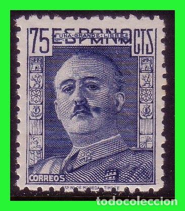 Francobolli: 1946 General Franco (variedad, mancha en la cara), EDIFIL n&ordm; 999 * *
