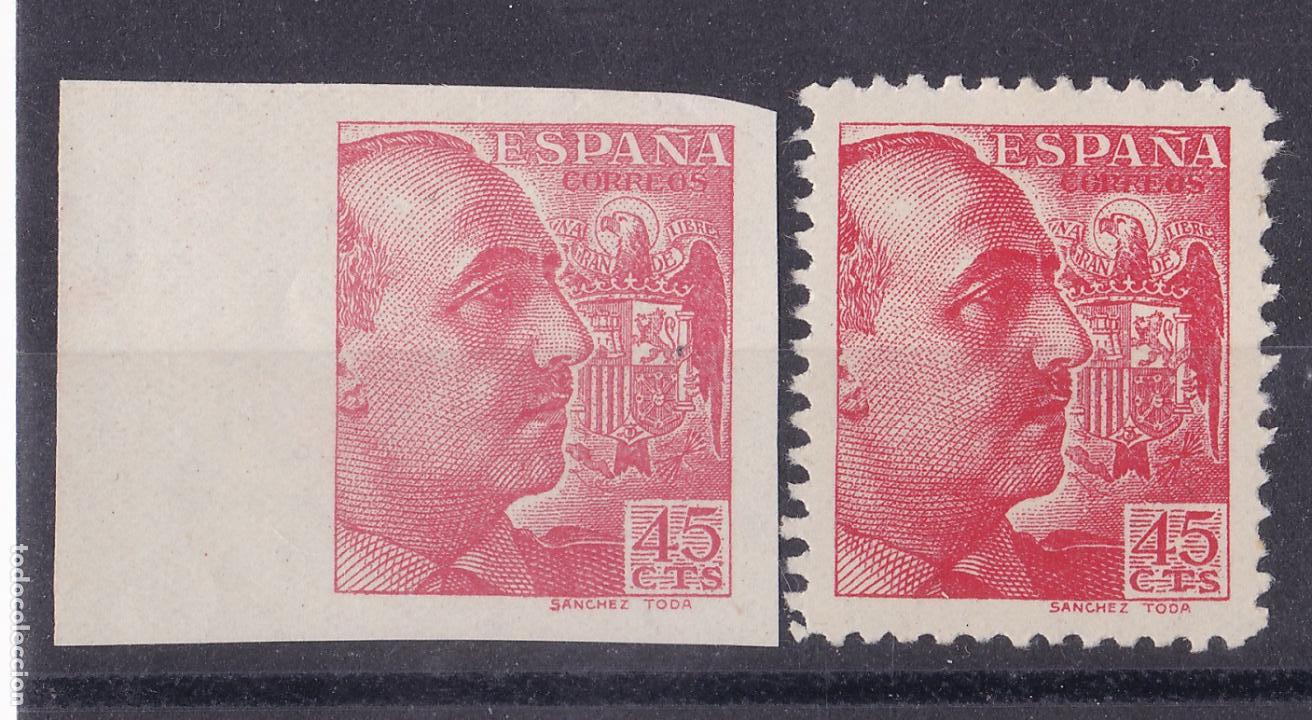 Timbres: BB21- FRANCO Sanchez Toda 45 Cts Edifil 871s. SIN DENTAR (*) Sin Goma. Perfecto