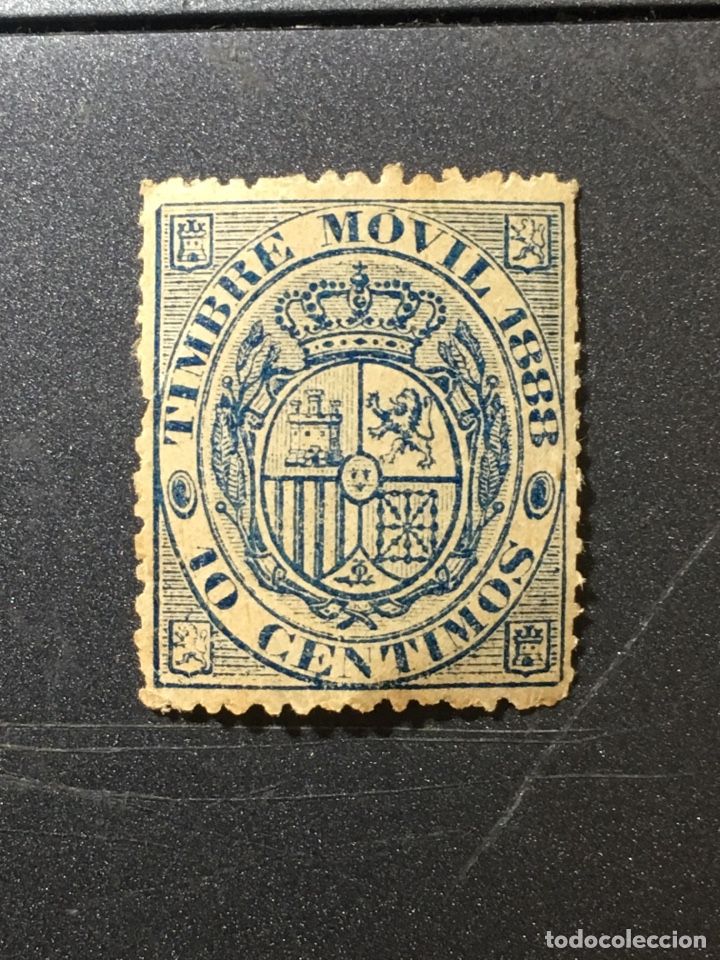 Sellos: TIMBRE MIVIL 1888 10 c&eacute;ntimos - Foto 1