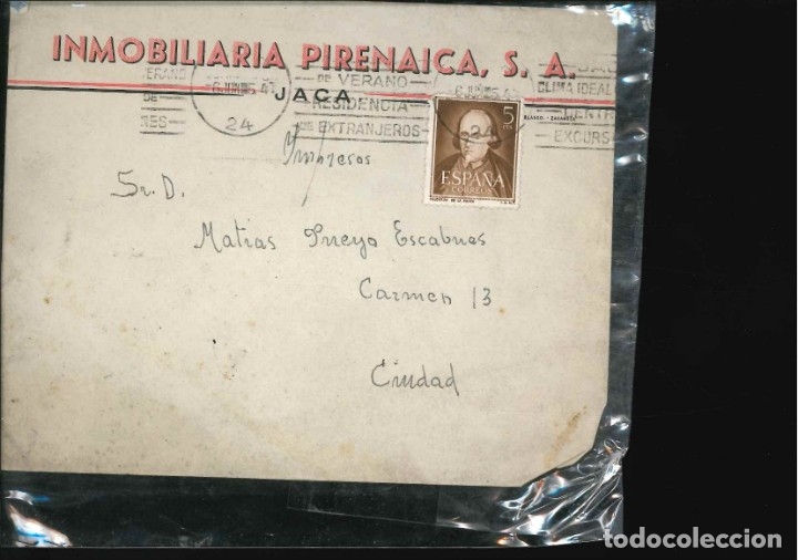 Sellos: SOBRE CIRCULADO DE JACA 6 - Foto 1