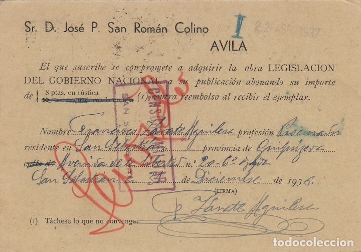 Guipuzcoa San Sebastian Censura Militar Fran Comprar Sellos Cartas Franco Estado Espanol En Todocoleccion