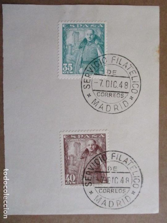 Briefmarken: franco PRIMER DIA CIRCULACION 1948 EDIFIL 1026-7 SERVICIO FILATELICO MADRID