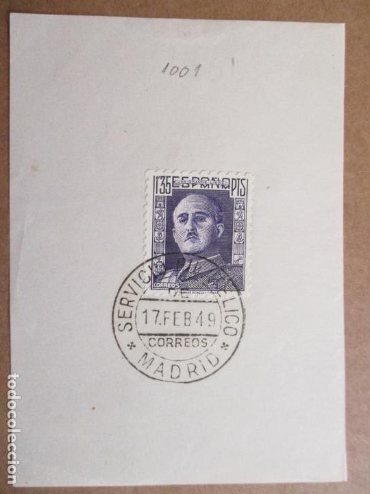 Briefmarken: franco PRIMER DIA CIRCULACION 1949 EDIFIL 1061 SERVICIO FILATELICO MADRID