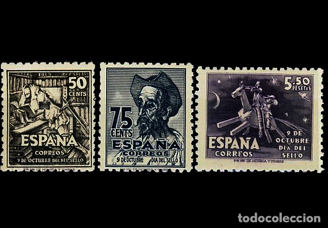 Sellos: 1012/14** CENTENARIO CERVANTES. BC - Foto 1