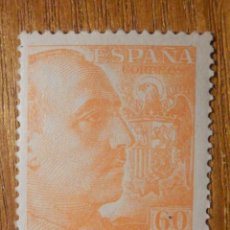 Sellos: SELLO - ESPAÑA - CORREOS - GENERAL FRANCO - EDIFIL 928 - 1940-1945 - 60 CTS NARANJA - NUEVO