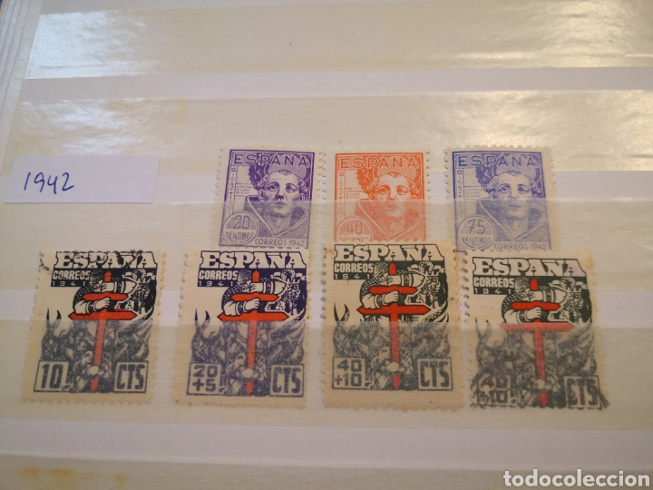 Sellos: 1942 lote 7 sellos - Foto 1