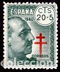 Sellos: ESPA&Ntilde;A.- N&ordm; 937 FRANCO Y PRO TUBERCULOSOS NUEVO SIN CHARNELA.
