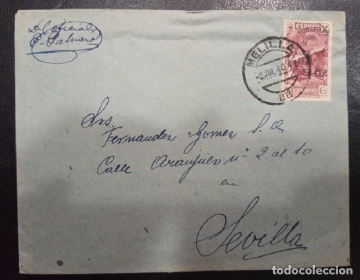 Sellos: 1940. MELILLA A SEVILLA. - Foto 1