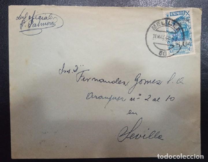 Sellos: 1940.- MELILLA A SEVILLA. - Foto 1