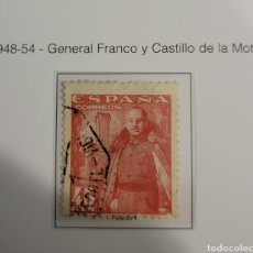 Timbres: SELLO DE ESPAÑA 1948- 54 GENERAL FRANCO Y CASTILLO MOTA 45 CTS EDIFIL 1028A USADO. Lote 295354078