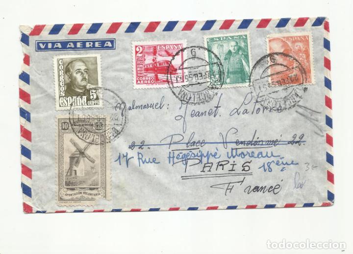 Sellos: CIRCULADA 1955 DE BARCELONA A PARIS - Foto 1